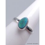 Bague argent authentique opale australienne taille 52