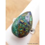 Bague argent azurite boulder taille 63