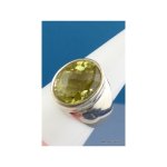 Bague argent quartz lemon 55