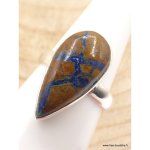 Bague azurite boulder forme goutte taille 60