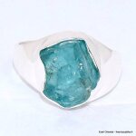 Bague chevalire apatite bleu non taille 61
