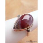 Bague forme goutte en cacochynite super seven taille 56