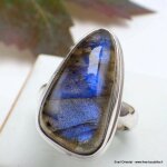 Bague goutte labradorite bleue taille 55 / 56 Bague goutte labradorite bleue taille 55 / 56