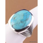 Bague homme argent turquoise mohave 64