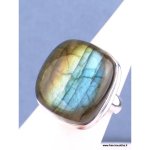 Bague labradorite multi - feux carrée t 55 Bague labradorite multi - feux carrée t 55
