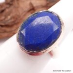 Bague ovale lapis lazuli facetté t 52 Bague ovale lapis lazuli facetté t 52