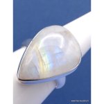 Bague pierre de lune arc - en - ciel goutte taille 57 Bague pierre de lune arc - en - ciel goutte taille 57