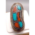 Bague traditionnelle npalaise forme foetus taille 60