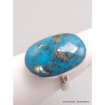Bague vraie turquoise avec pyrite taille 59 Bague vraie turquoise avec pyrite taille 59