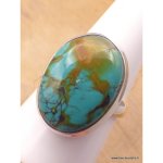 Bague turquoise du tibet nuances marron taille 60 Bague turquoise du tibet nuances marron taille 60