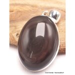 Bijou pendentif argent obsidienne oeil cleste