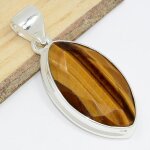 Bijou pendentif oeil de tigre facetté marquise Bijou pendentif oeil de tigre facetté marquise