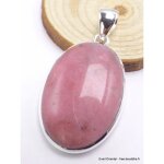 Bijou en ptalite rose pendentif oval