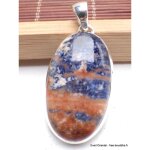 Bijou sodalite orange pendentif oval