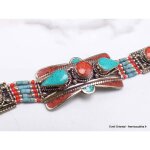 Bijou tibtain bracelet avec pierres fantaisie