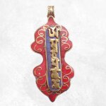 Bijou tibtain forme dordje imitation corail