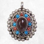 Bijou tibtain pendentif ghau pierre naturelle