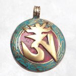 Bijou tibtain pendentif om laiton