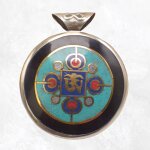 Bijou tibtain pendentif rversible double dorj