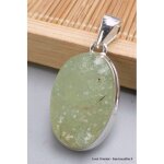 Bijoux prhnite brute pendentif oval