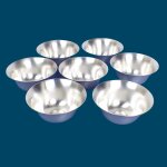 Bols d'offrandes bouddhistes plaqu argent 10. 6 cm