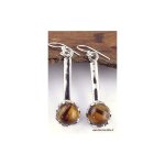Boucles d'oreilles argent oeil de tigre