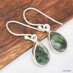 Boucles d'oreilles goutte en seraphinite