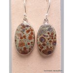 Boucles d'oreilles pendantes jaspe astrode