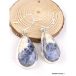 Boucles d'oreilles en sodalite forme goutte