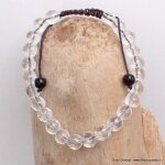 Bracelet mala tibtain en cristal de roche facett