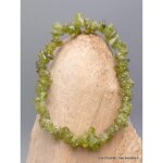 Bracelet perles chips peridot