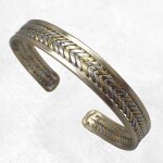 Bracelet tibétain 2 torsades cuivre et laiton Bracelet tibétain 2 torsades cuivre et laiton