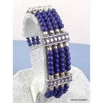 Bracelet tibétain imitation de lapis lazuli Bracelet tibétain imitation de lapis lazuli