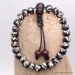 Bracelet tibtain mantra peint  la main