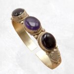 Bracelet tibtain onyx noir amthyste