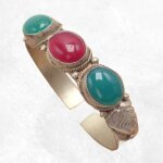 Bracelet tibtain onyx vert cornaline