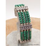 Bracelet tibtain en perles de malachite