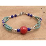 Bracelet tibtain pierres naturelles et fantaisie 2