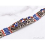 Bracelet tibétain traditionnel couleur lapis lazuli Bracelet tibétain traditionnel couleur lapis lazuli