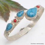 Bracelet traditionnel npalais pierres fantaisie