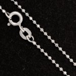 Chane argent boules 45 cm 1 mm
