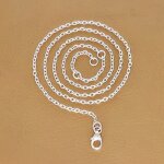 Chane argent cble 45 cm 1 mm