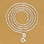 Chane argent maille compacte boule 50 cm 1mm