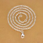 Chane argent maille figaro 45 cm 1, 2 cm