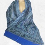 Chle cologique soie de bambou motif floral