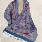 Chle pour femme bleu ptrole violet
