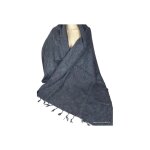 Chle npalais laine de yak gris fonc