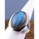 Chevalire pour homme en labradorite 57