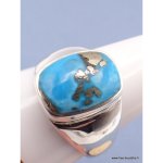 Chevalire pour homme en turquoise avec pyrite taille 67
