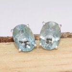 Clous d'oreilles en fluorite verte facette
